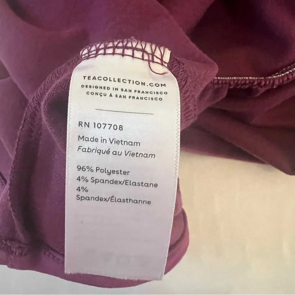 Tea Collection Purple Velvet Dress Girls Size 4 Long Sleeve Fit & Flare Holiday